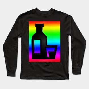 Western Era - Whiskey Bottle and Glass Long Sleeve T-Shirt